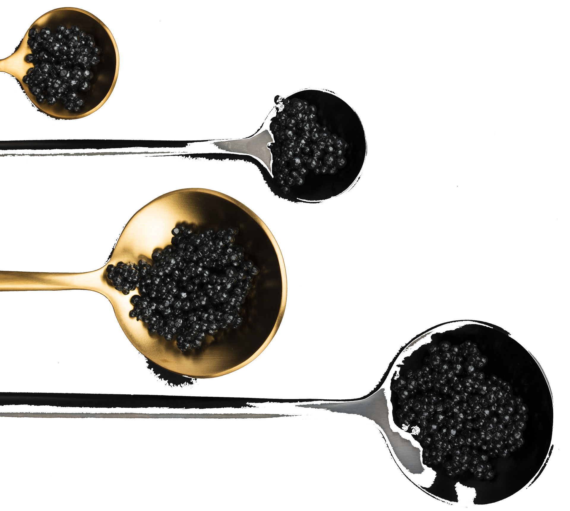 cucharas con caviar