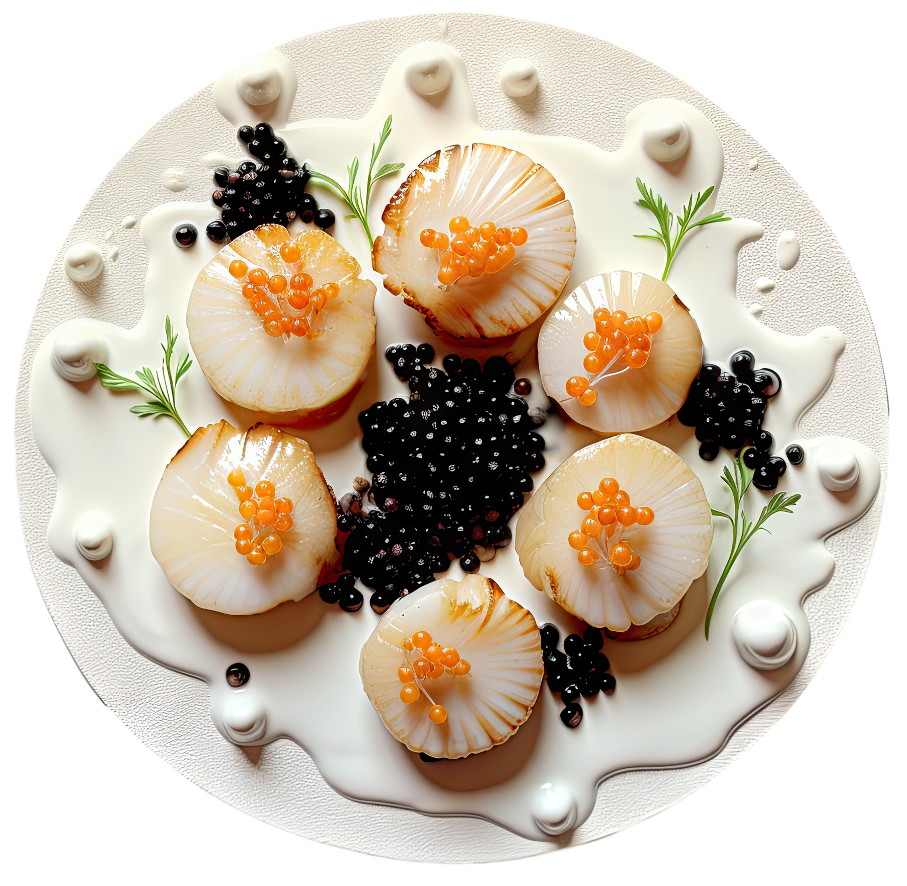 plato gourmet con caviar